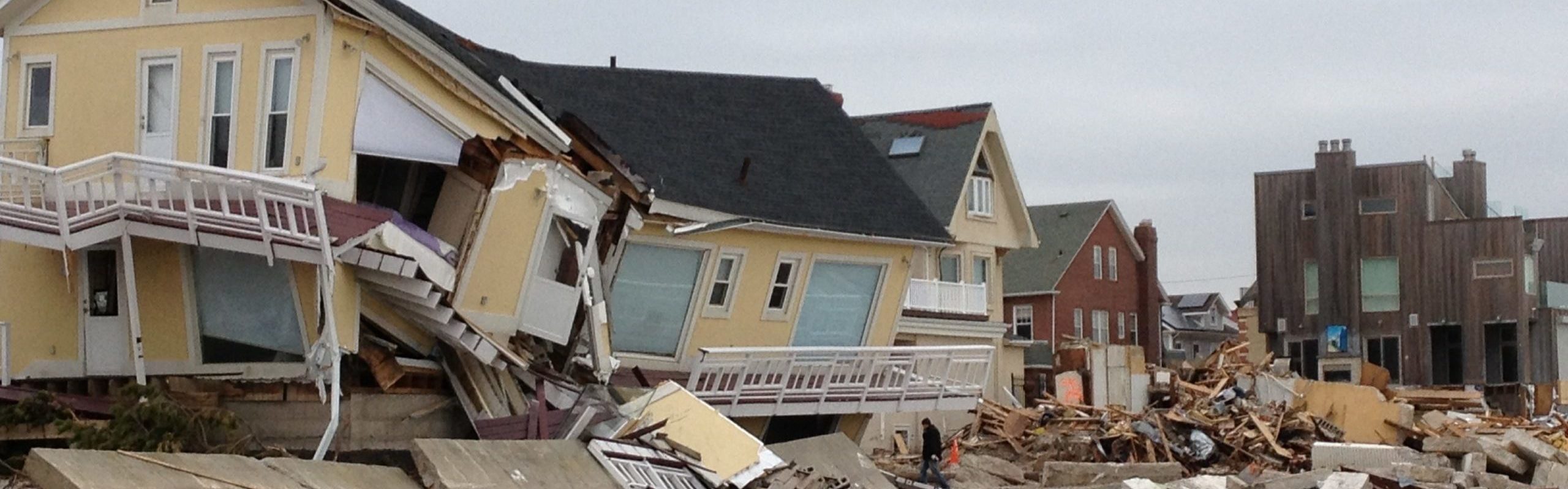 Image of homes after hurricane disaster