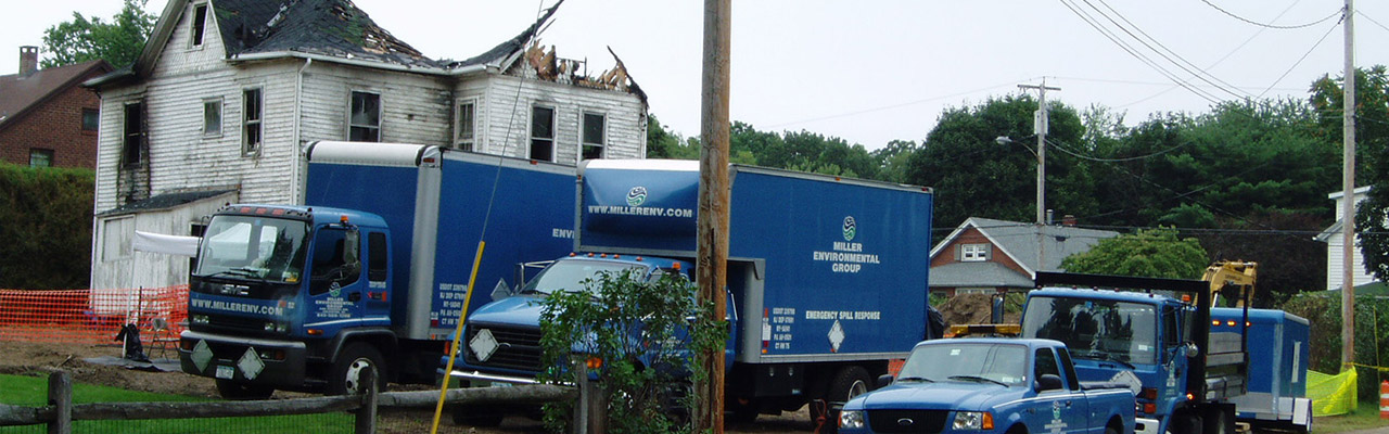 MEG Vehicles at house destroyed by fire