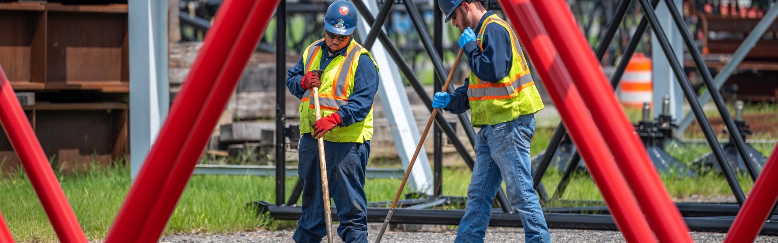 MEG employee at site clean-up